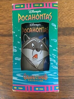 Vintage Disney Pocahontas Meeko and Flit Characters Plastic Tumbler New